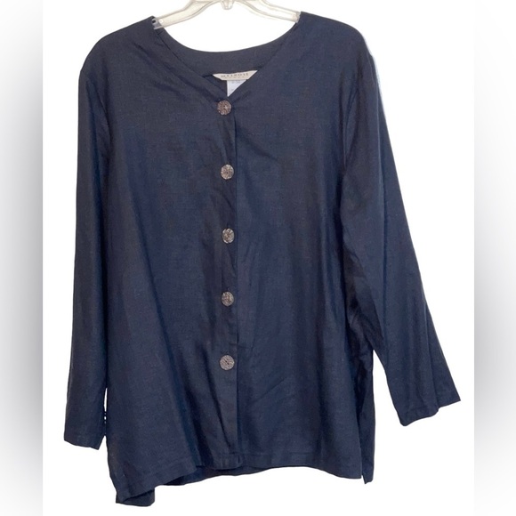 Melrose Tops - NWT Melrose Linen blend button up blouse. Size 24 New Old stock